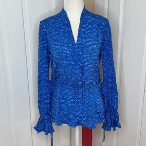 Derek Lam 10 Crosby, Silk Peplum Top